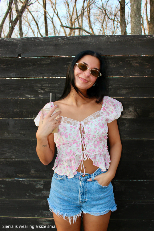 Bloom Lace Tie Top