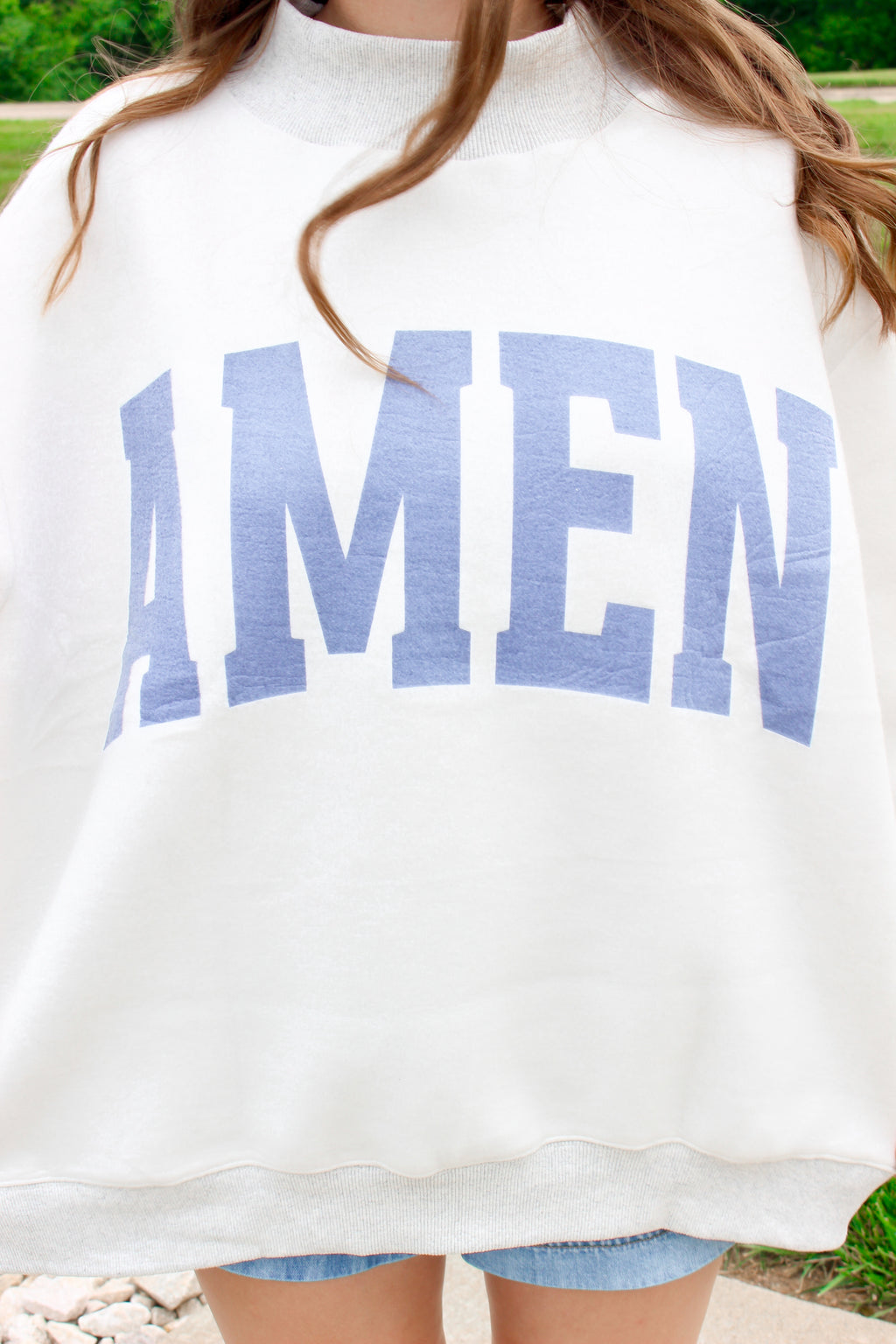WWJD/AMEN Reversable Mockneck