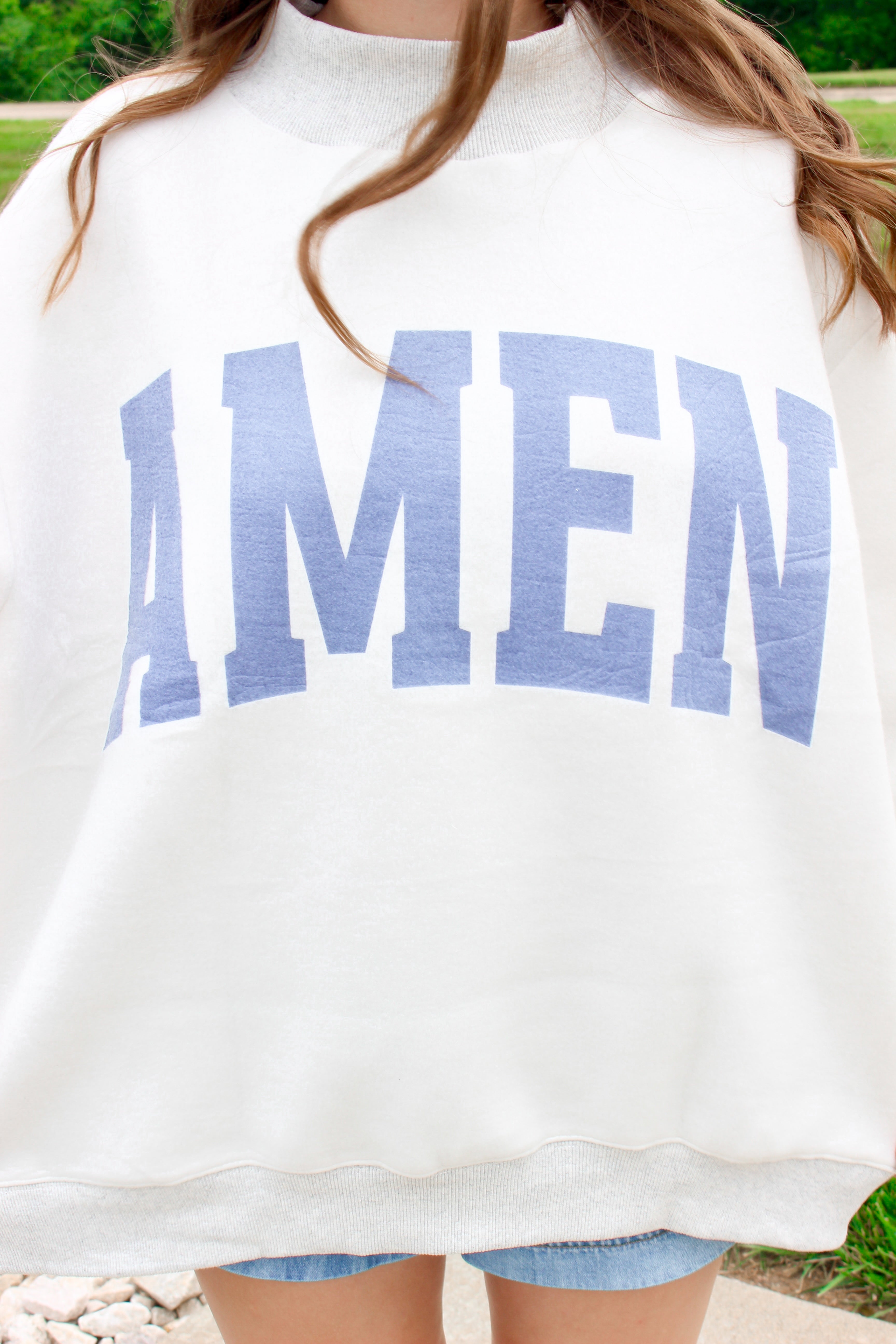 WWJD/AMEN Reversable Mockneck