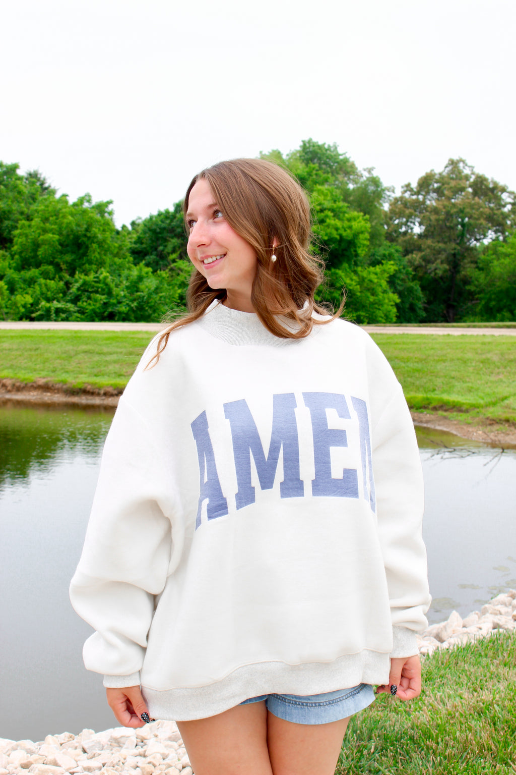 WWJD/AMEN Reversable Mockneck