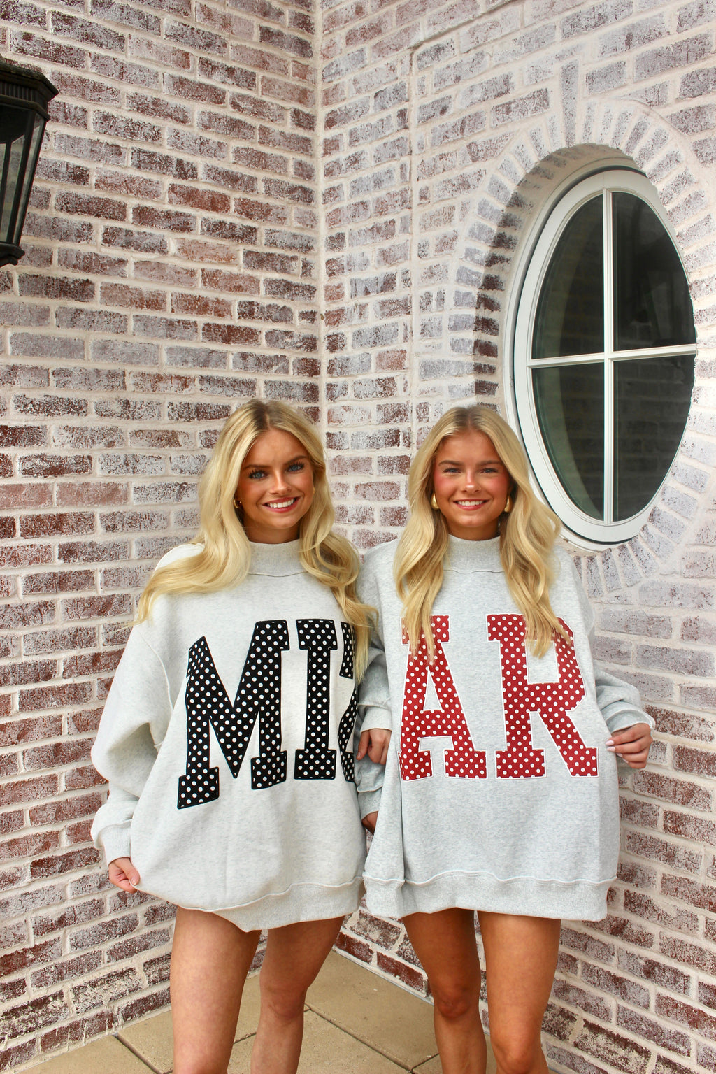 Collegiate Appliqué Mockneck Sweatshirt