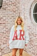 Collegiate Appliqué Mockneck Sweatshirt