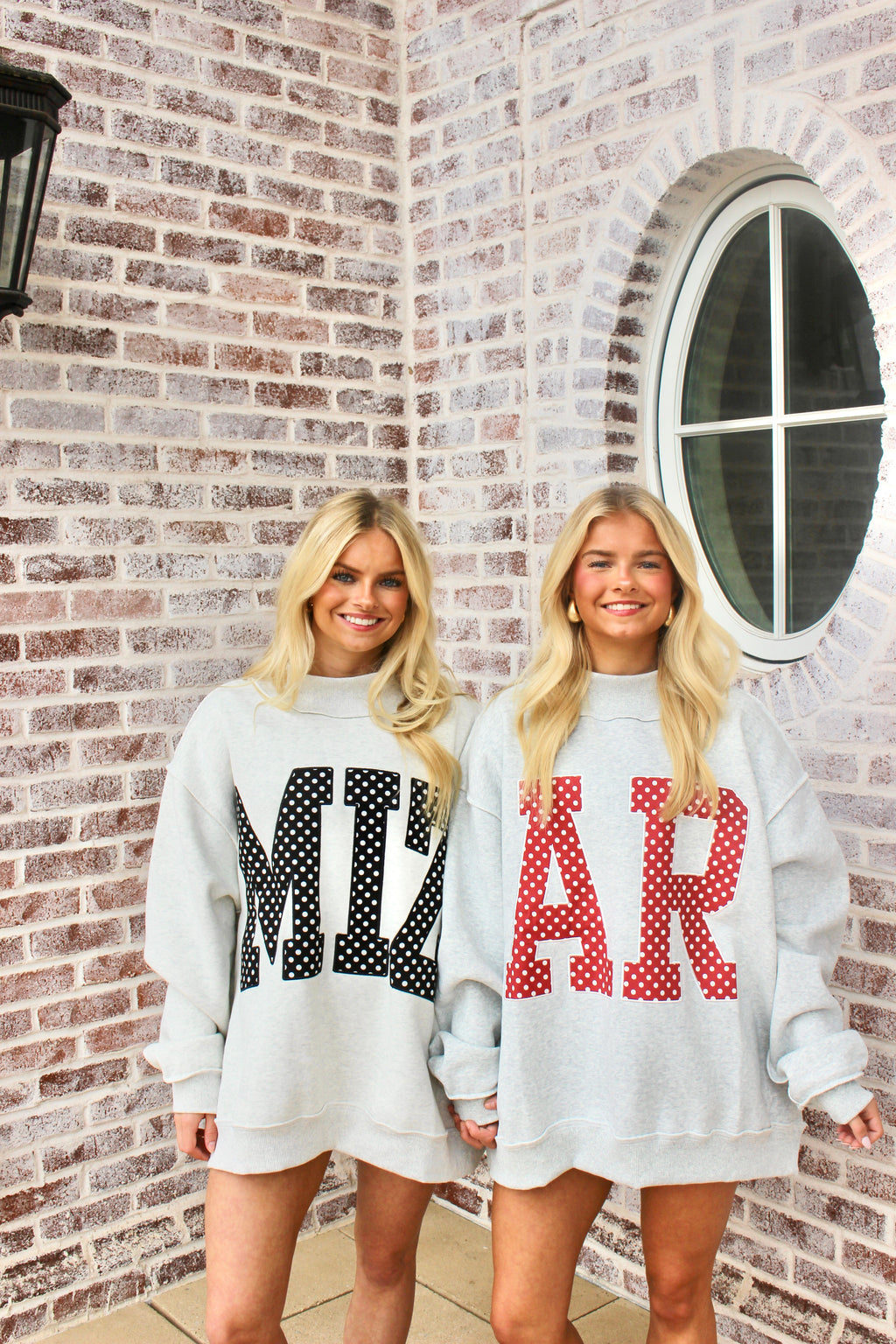 Collegiate Appliqué Mockneck Sweatshirt