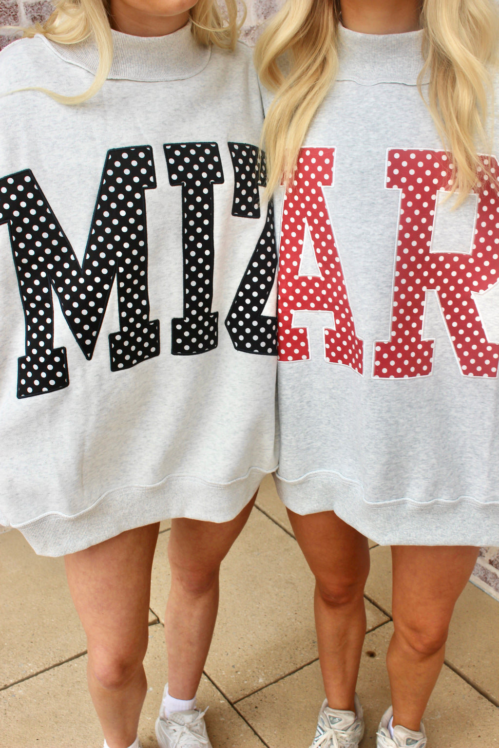 Collegiate Appliqué Mockneck Sweatshirt