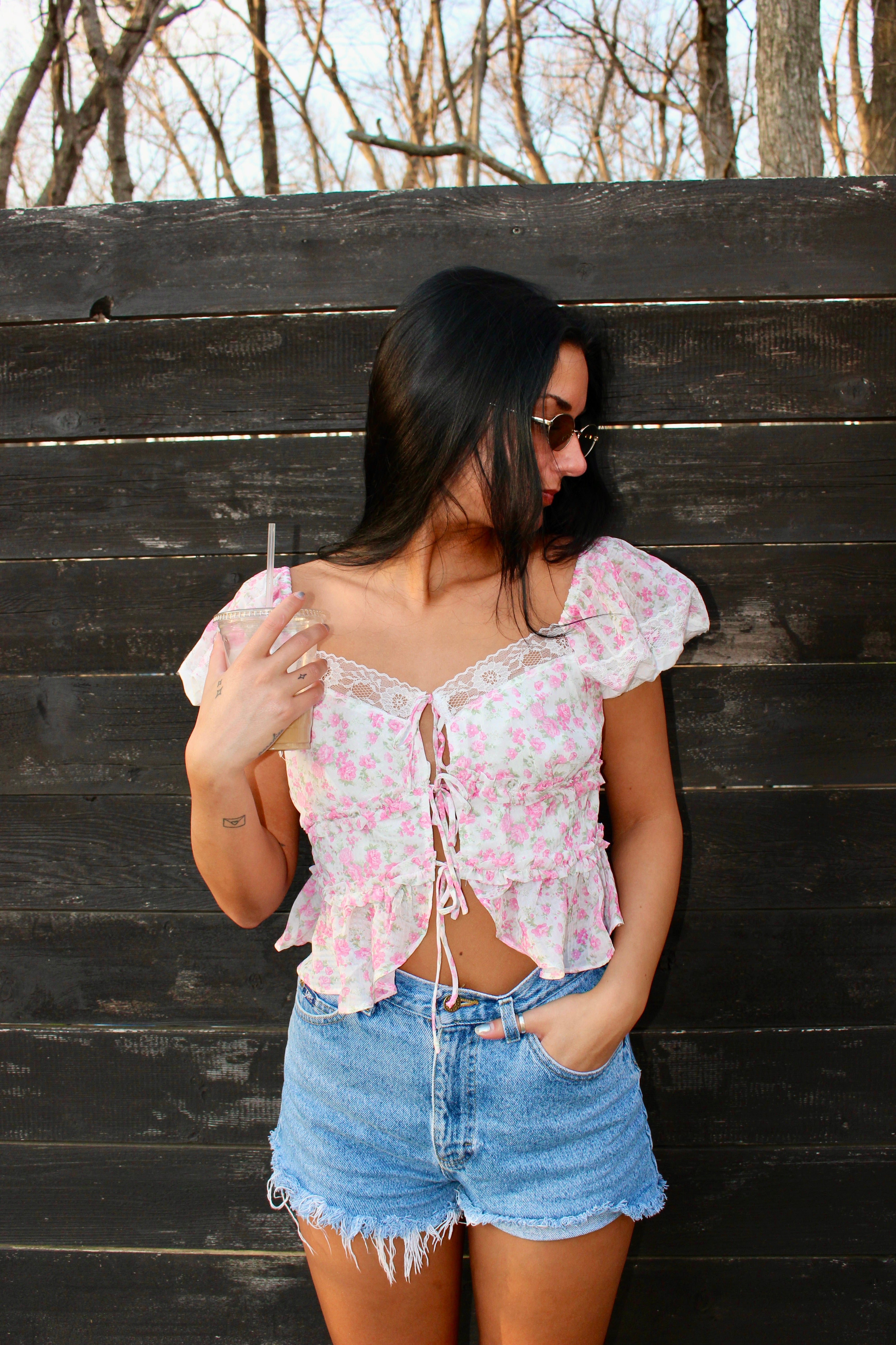 Bloom Lace Tie Top