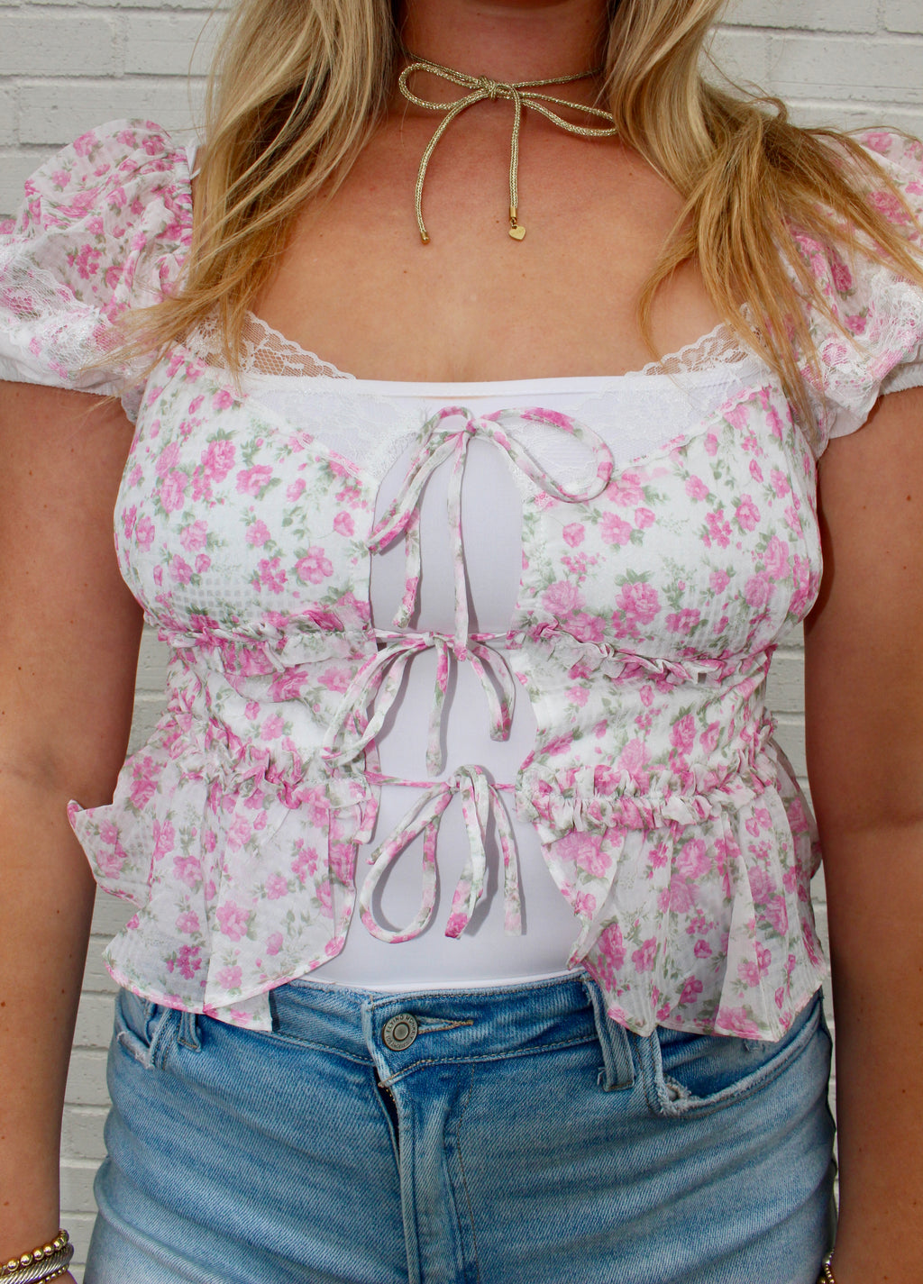 Bloom Lace Tie Top