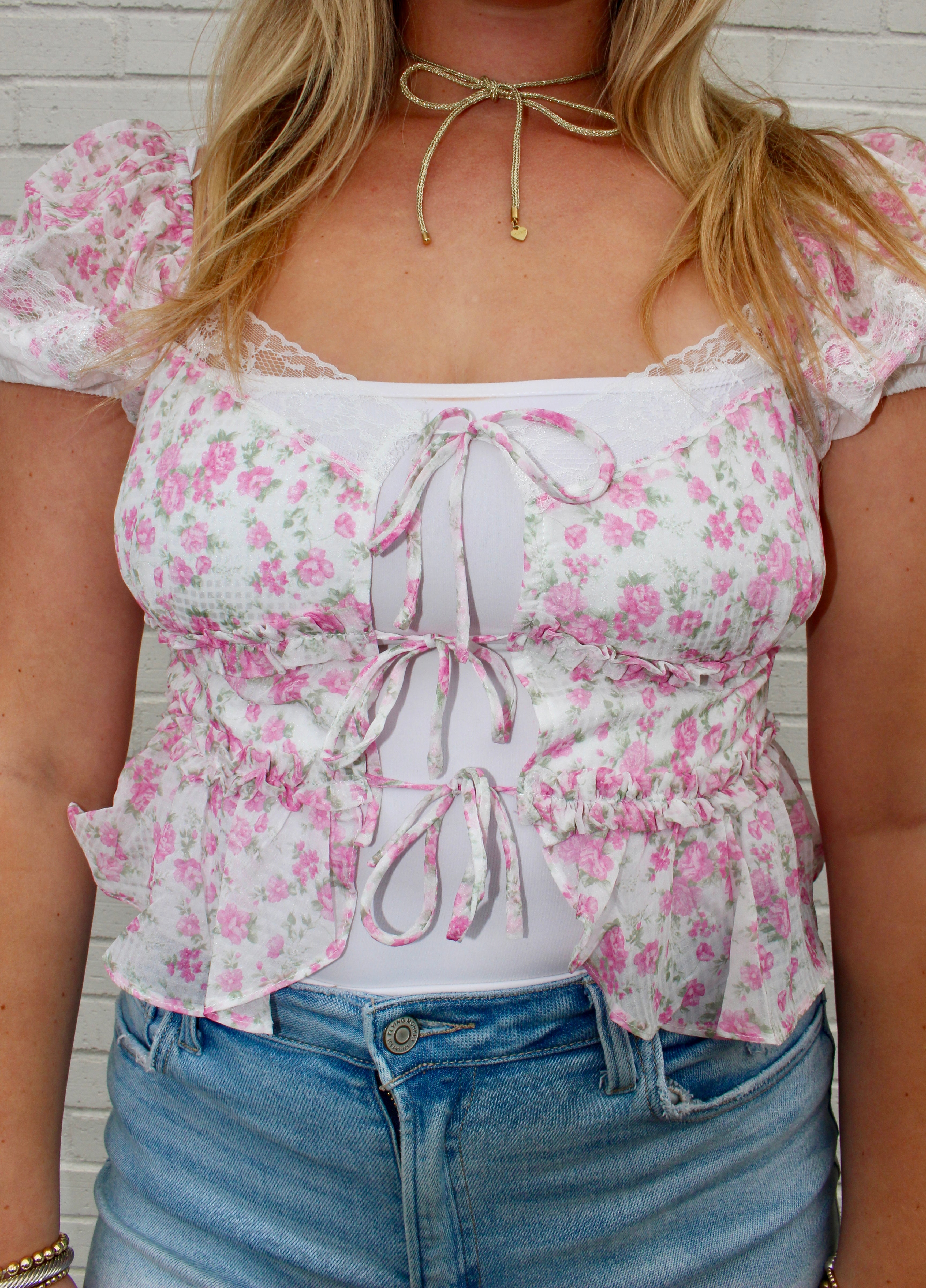 Bloom Lace Tie Top