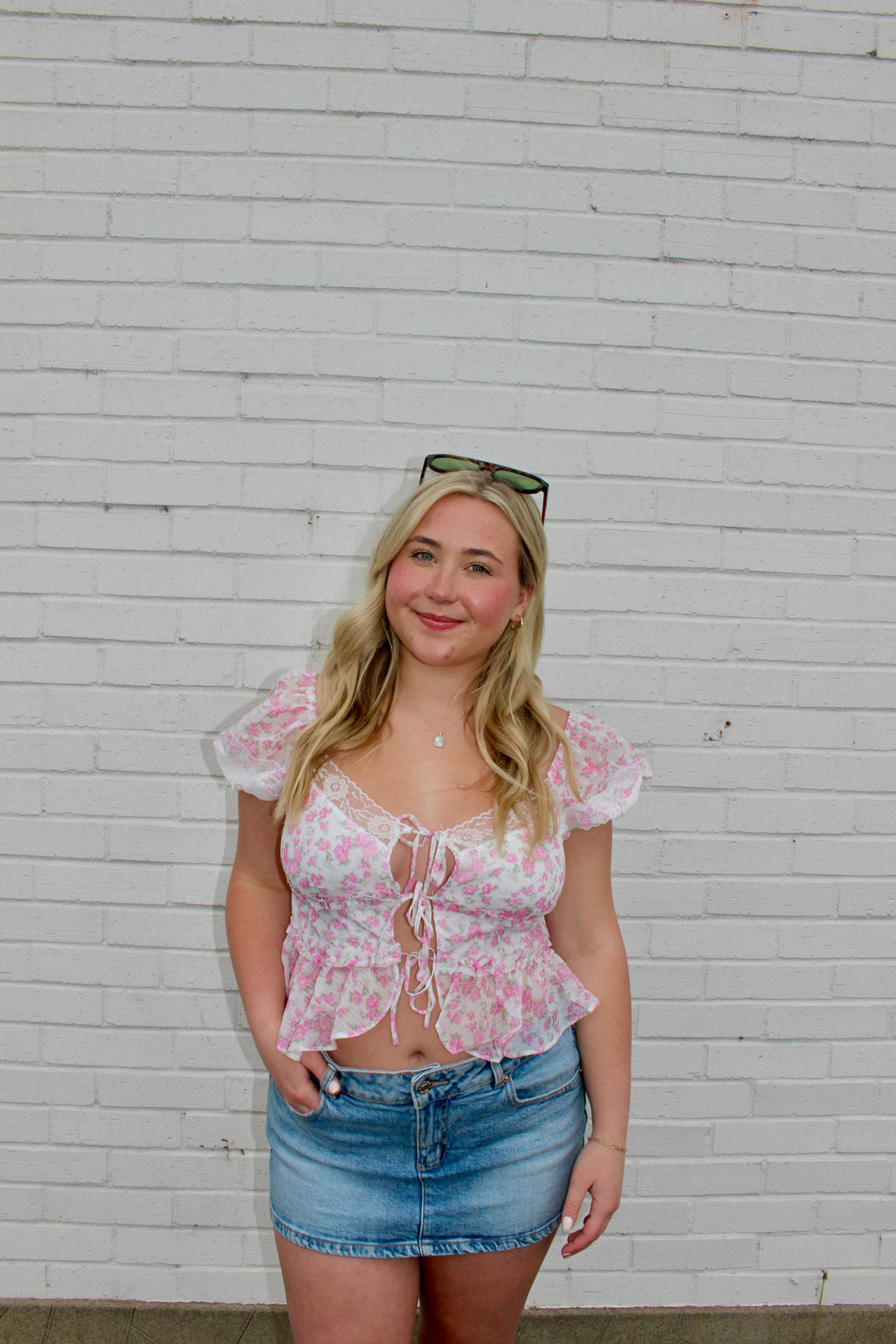 Bloom Lace Tie Top