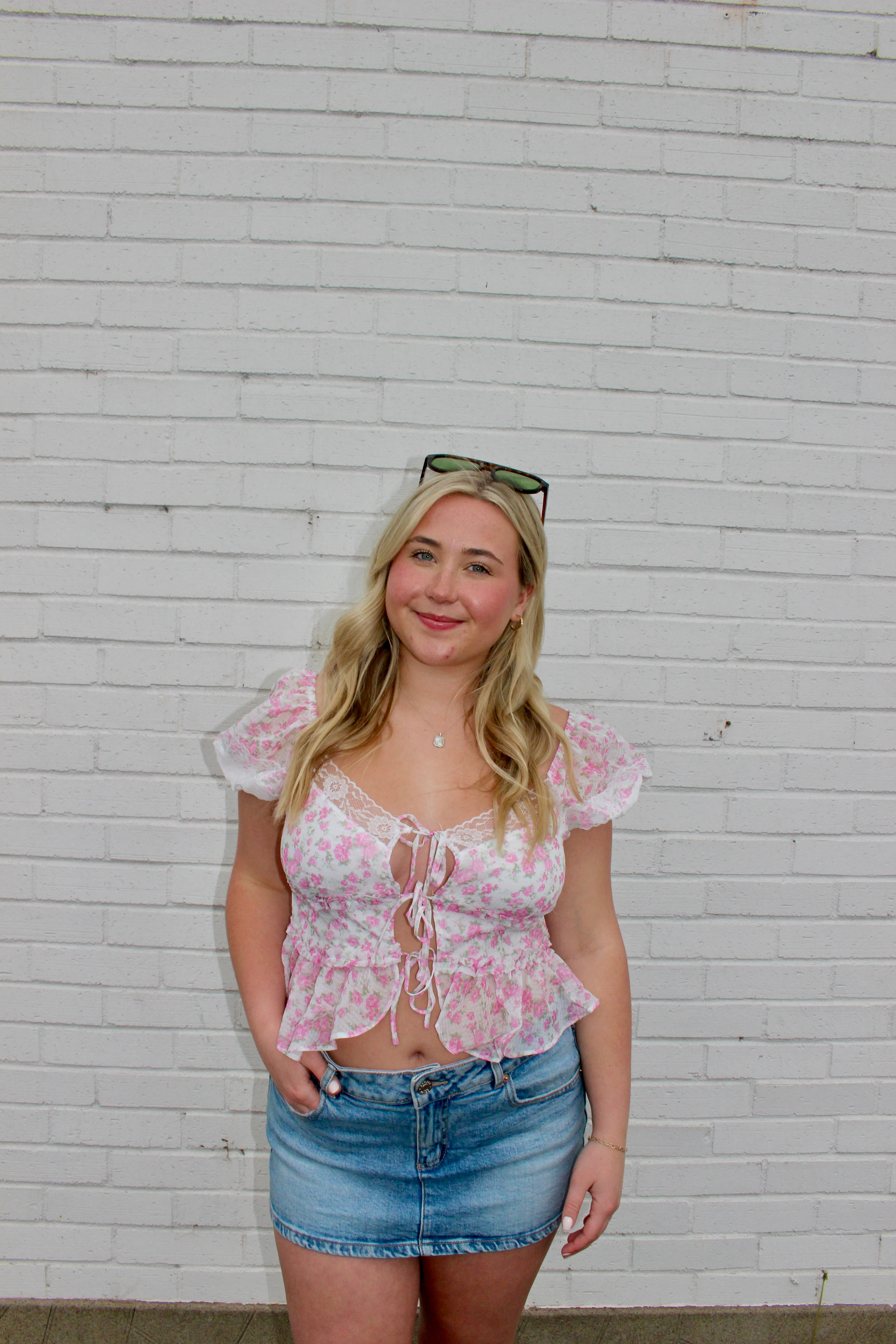 Bloom Lace Tie Top