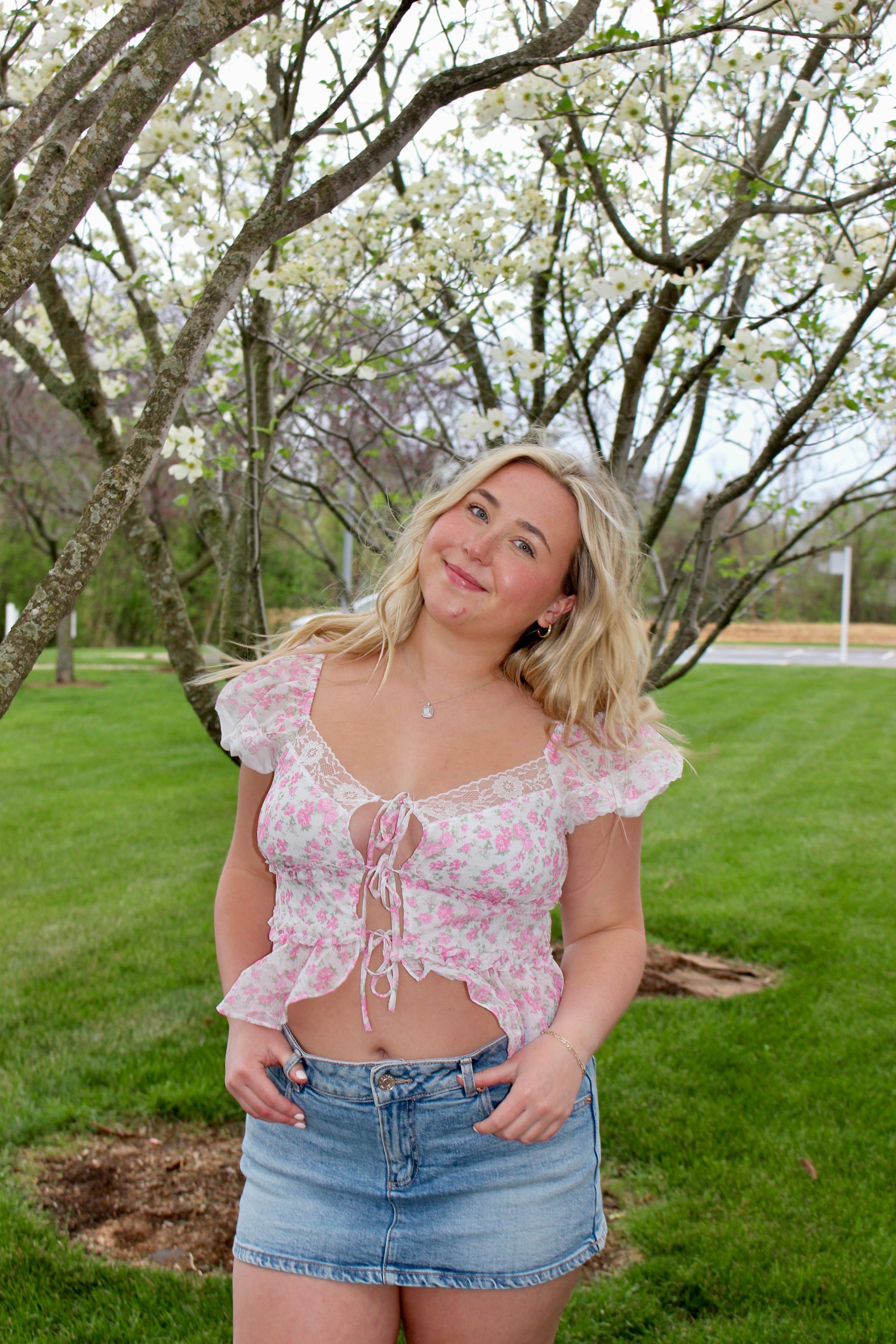 Bloom Lace Tie Top