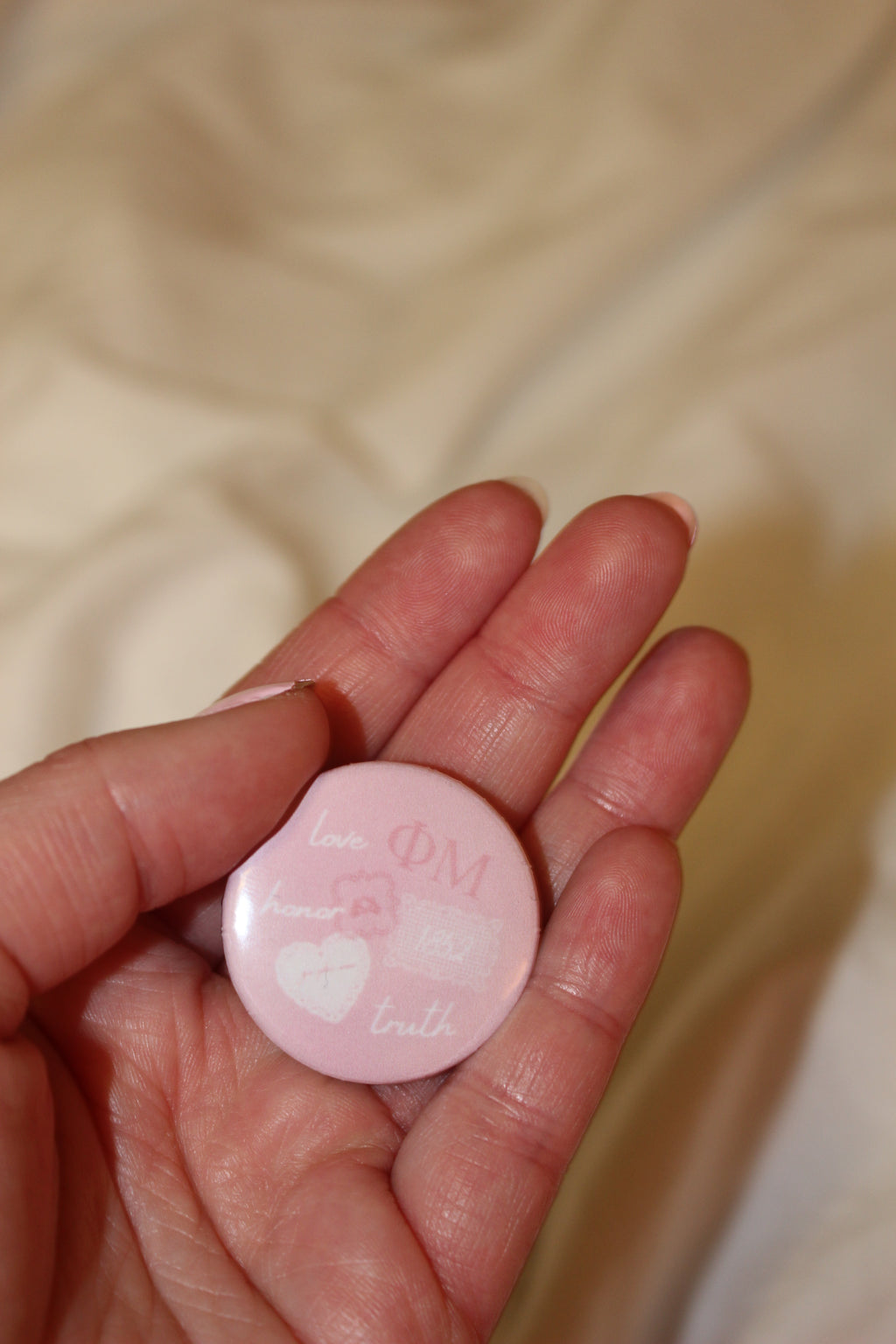 Phi Mu collage button