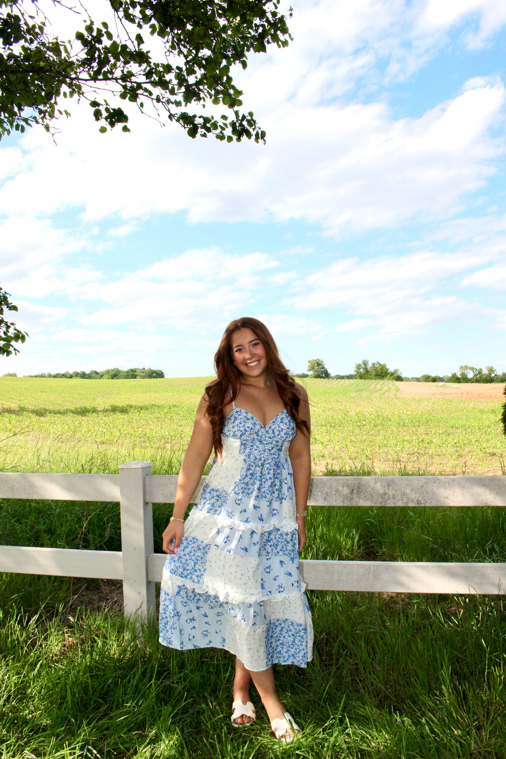 Blue Blossom Maxi Dress