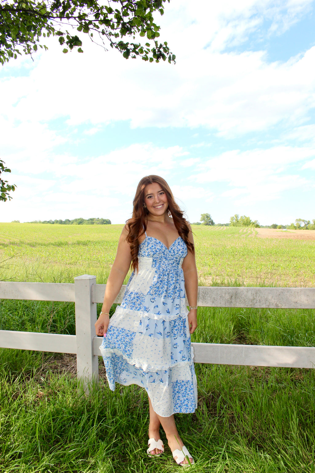 Blue Blossom Maxi Dress