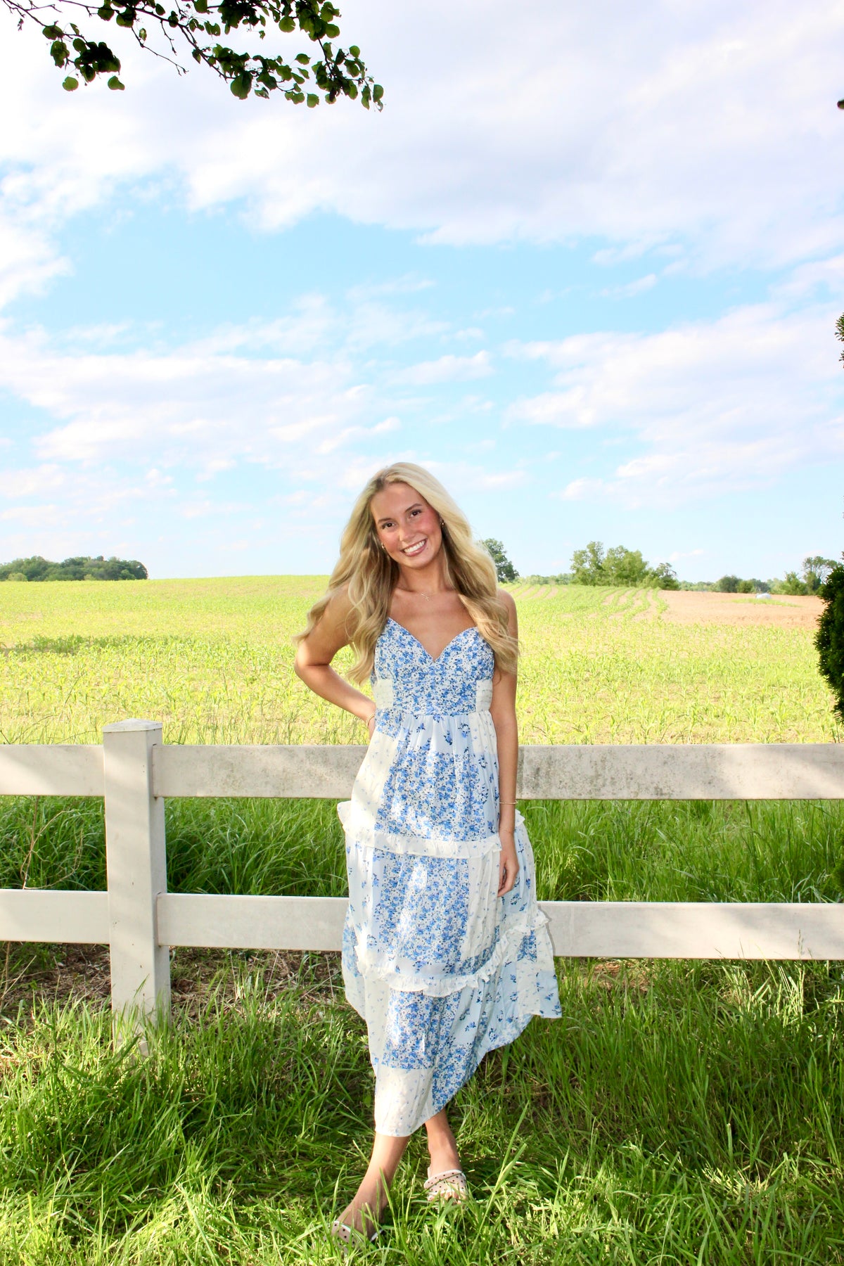 blue blossom dress Maxi – threadsbybry Ball gown